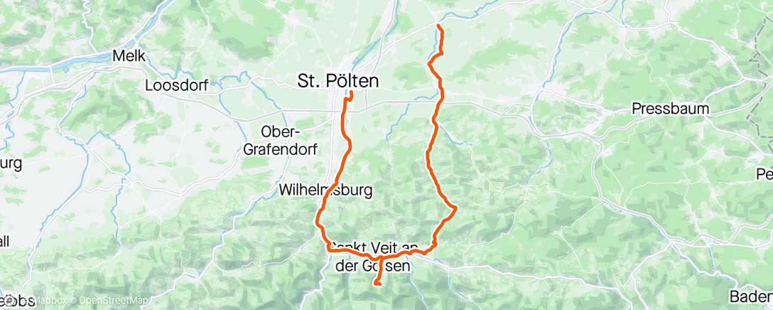 Carte de l'activité Fahrt am Nachmittag