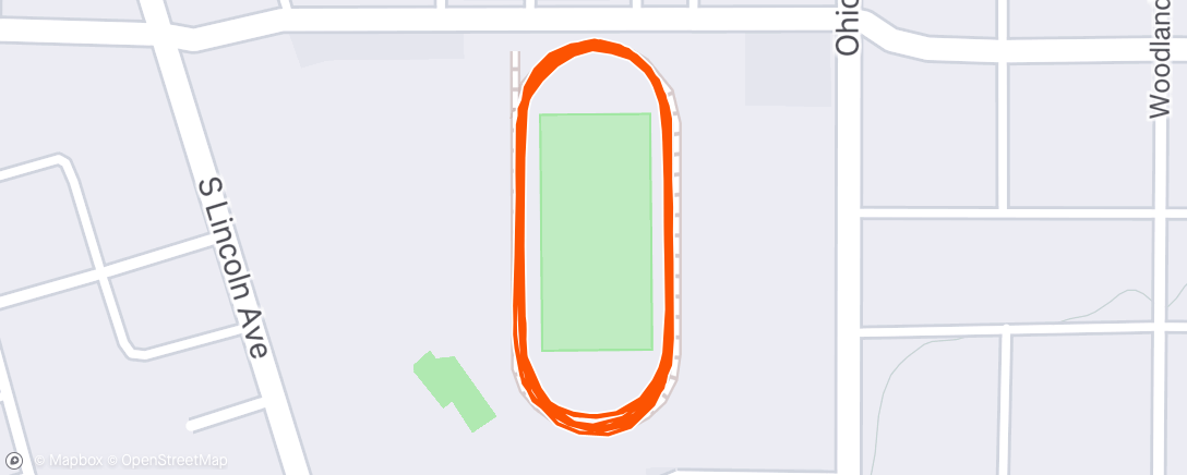 Map of the activity, first real workout of the cycle