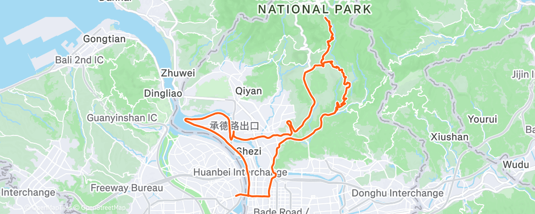 Map of the activity, Afternoon Ride