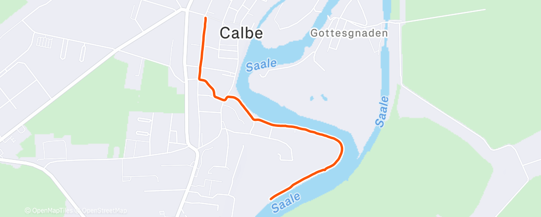 Map of the activity, Lauf am Mittag