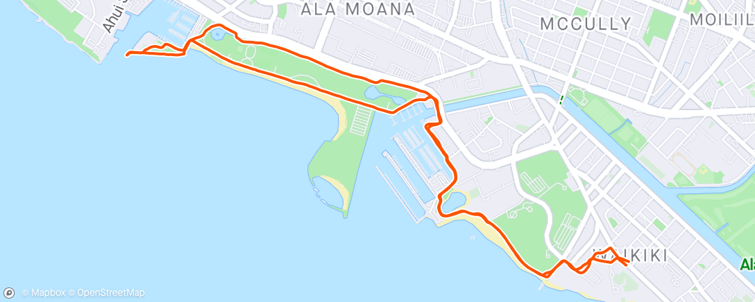 Mapa de la actividad, Moana Park