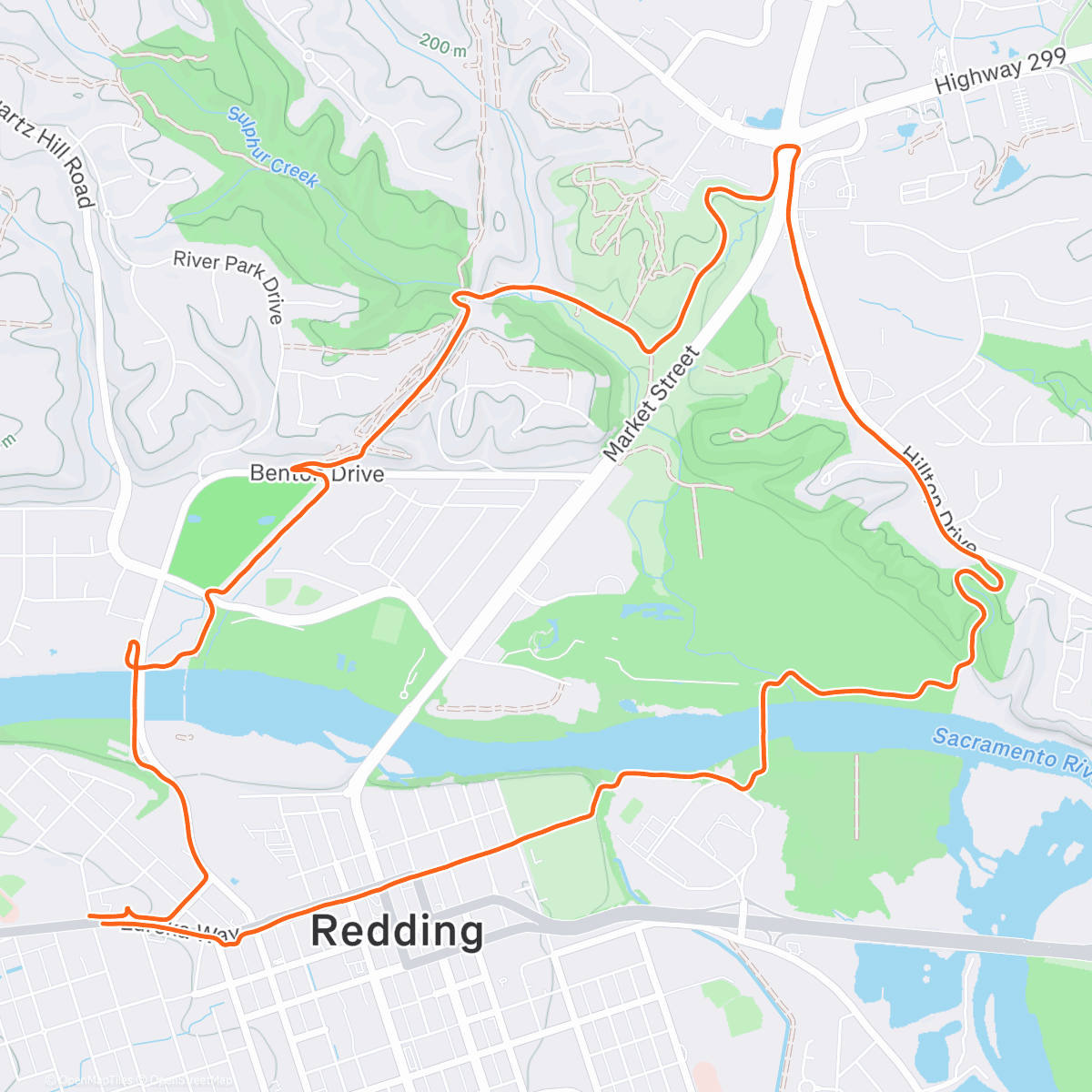 Map of the activity, Mixed Surface Dog Walk
