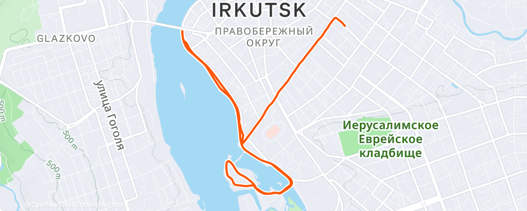 Map of the activity, Утренний забег