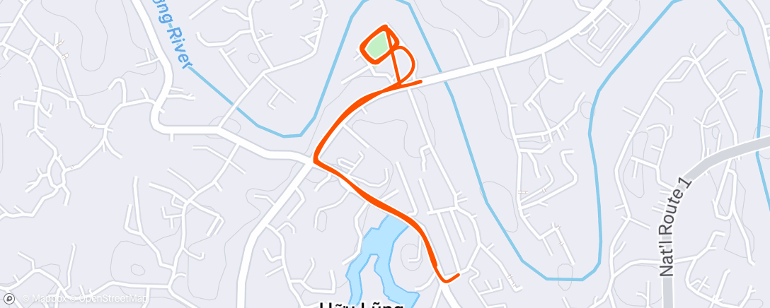 Map of the activity, Morning Run