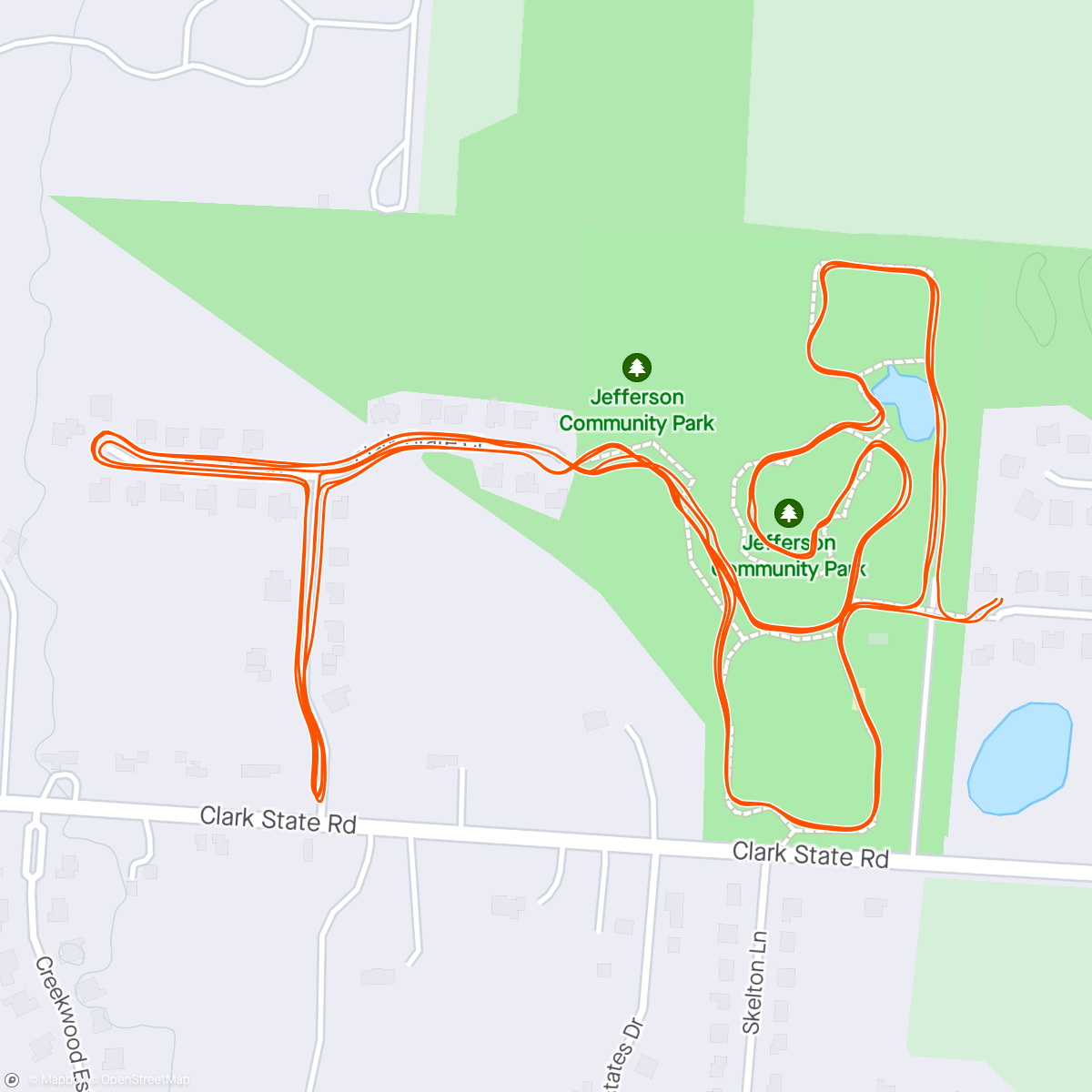 Map of the activity, Park Plod