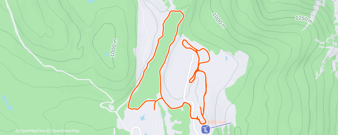 Map of the activity, XC ski