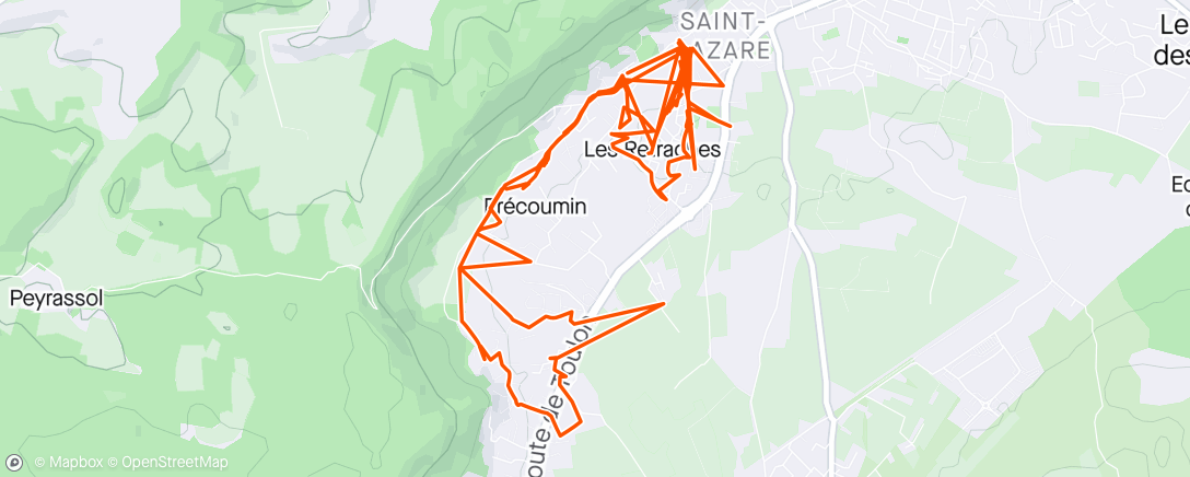 Map of the activity, 8km en 55min Reprise apres1 mois sans avoir couru