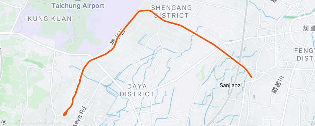 Карта физической активности (跑步訓練｜潭雅神綠園道)