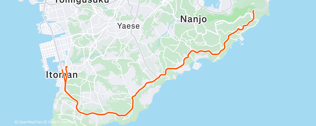 Map of the activity, Lunch Ride