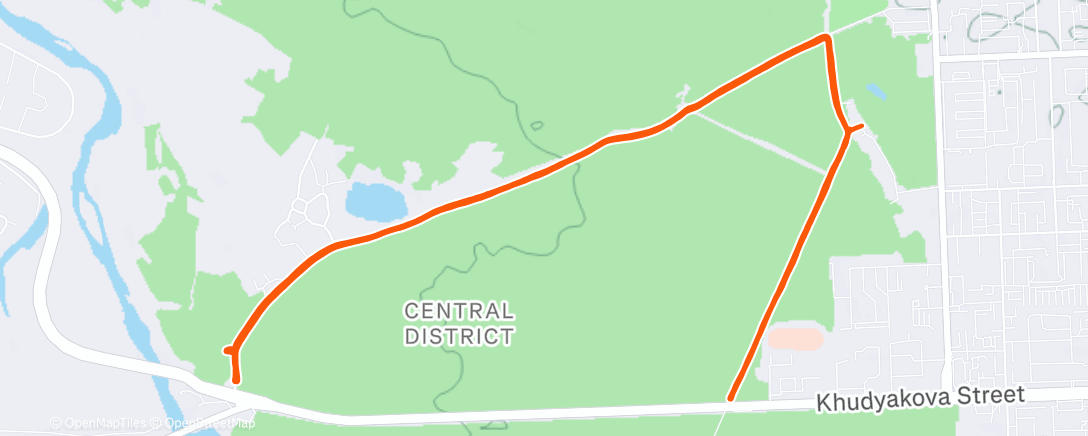 Map of the activity, Утренний забег