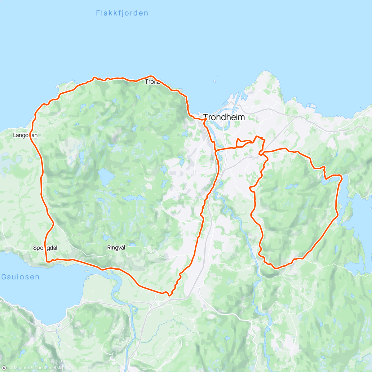 Map of the activity, Byneset og Jonsvann