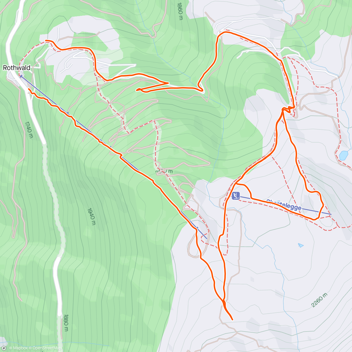 Map of the activity, Rothwald Skimo #79
835 D+