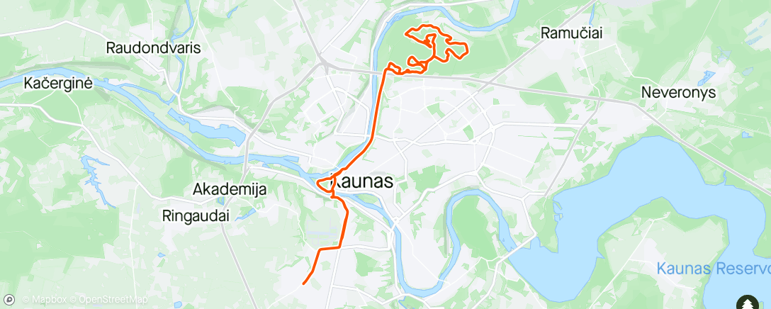Mapa de la actividad (Raudoni šernai Afternoon Mountain Bike Ride)