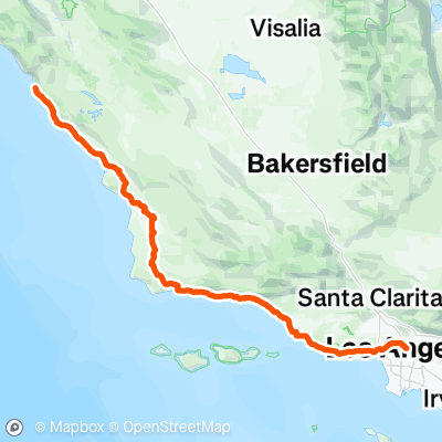 Slates Hot Springs(-ish) to LA Union Station | 292.2 mi Cycling Route ...