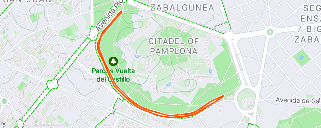 Map of the activity, Vuelta al ruedo
