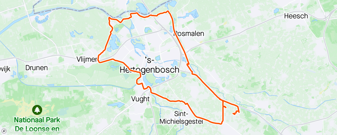 Map of the activity, Door Paaspop een rondje vanuit Schijndel.