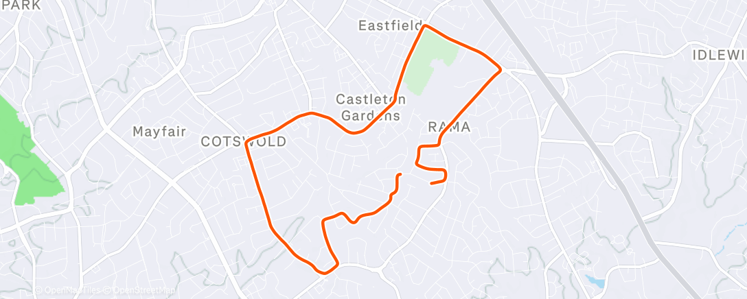 Карта физической активности (Lauf am Morgen)