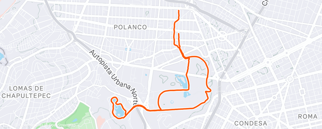 Map of the activity, Morning Run