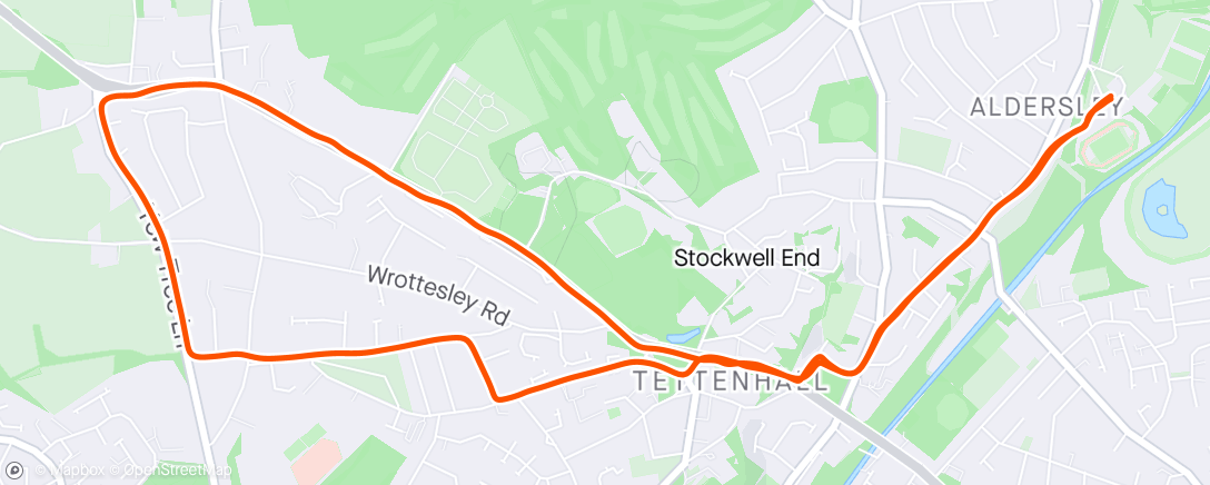 Map of the activity, WB Fartlek - Time to come out of denial and into anger - 🤬 leg isn’t right - 🤬 football