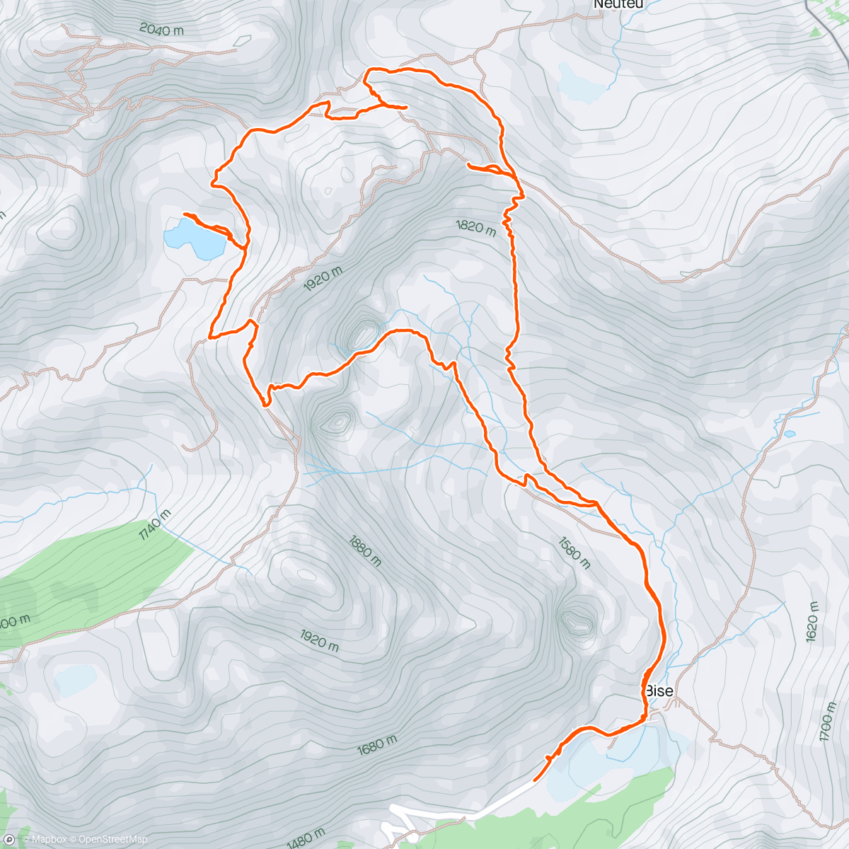 Map of the activity, HIKING - Lac de Darbon