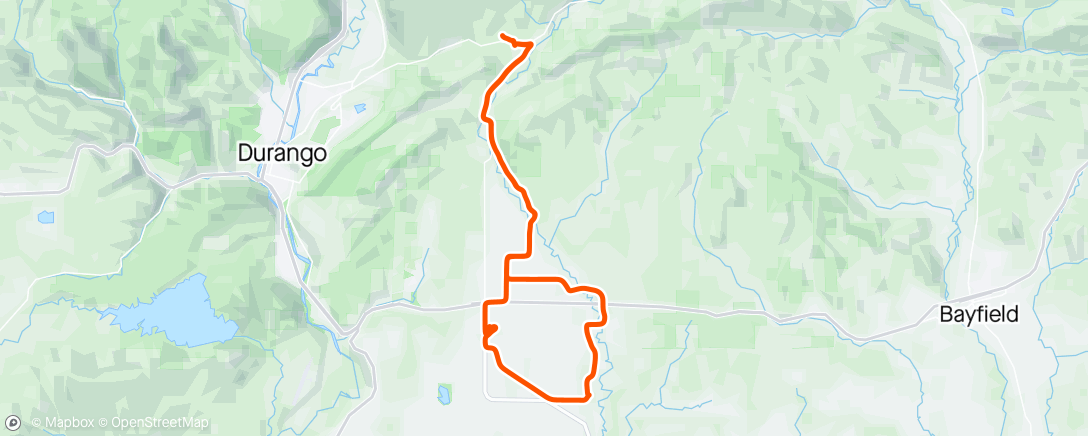 Map of the activity, Durango Gravel