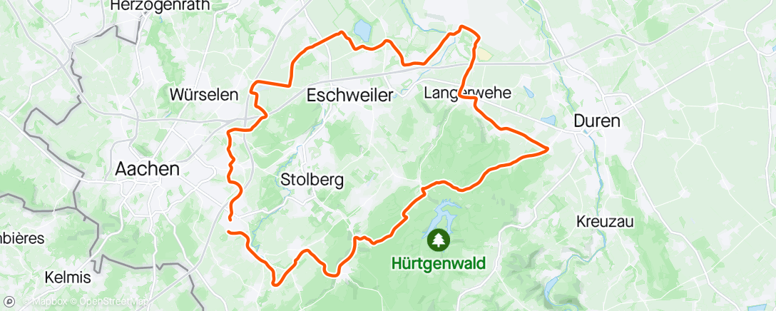 Map of the activity, Gürzenich, Langerwehe und Inden