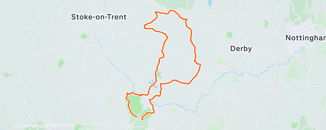 Map of the activity, Morning Ride