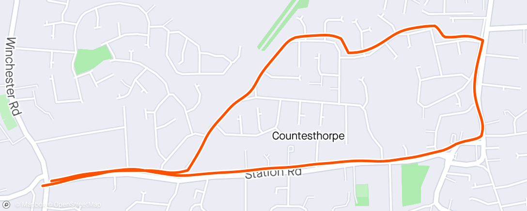 Mappa dell'attività Evening Training Run after 10k last week