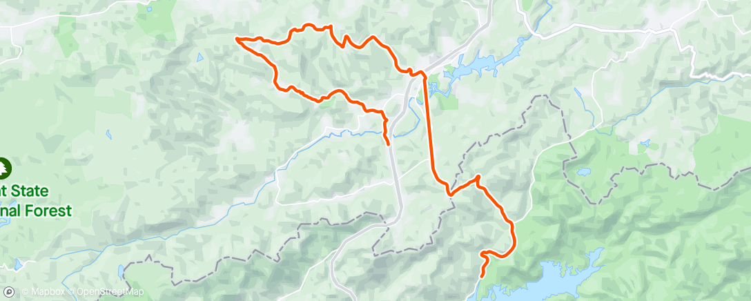 Map of the activity, Kinomap - Gap Creek