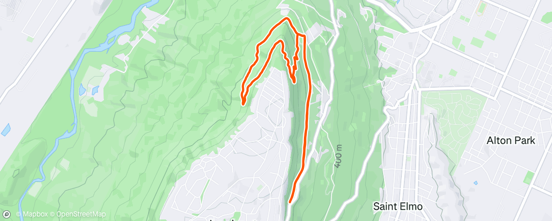 Map of the activity, Morning Trail Run