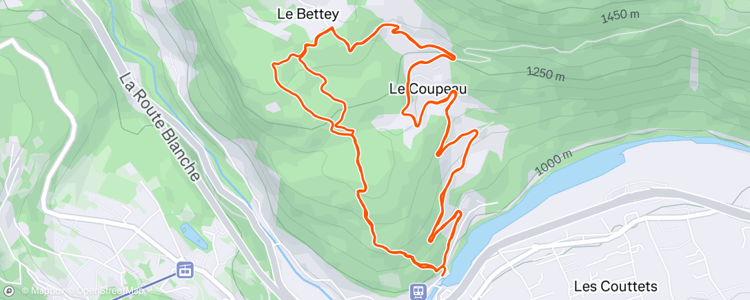 Map of the activity, Flatiere pedal