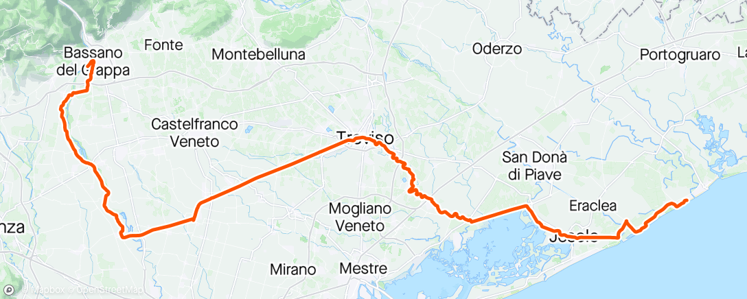 Map of the activity, Gravel Verona - Veneto Gravel day 2 - 400km Short Beach