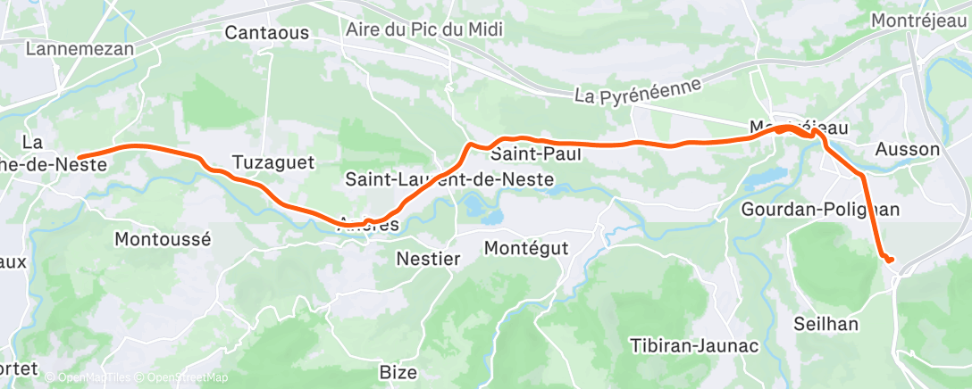 Map of the activity, Sortie vélo dans l'après-midi