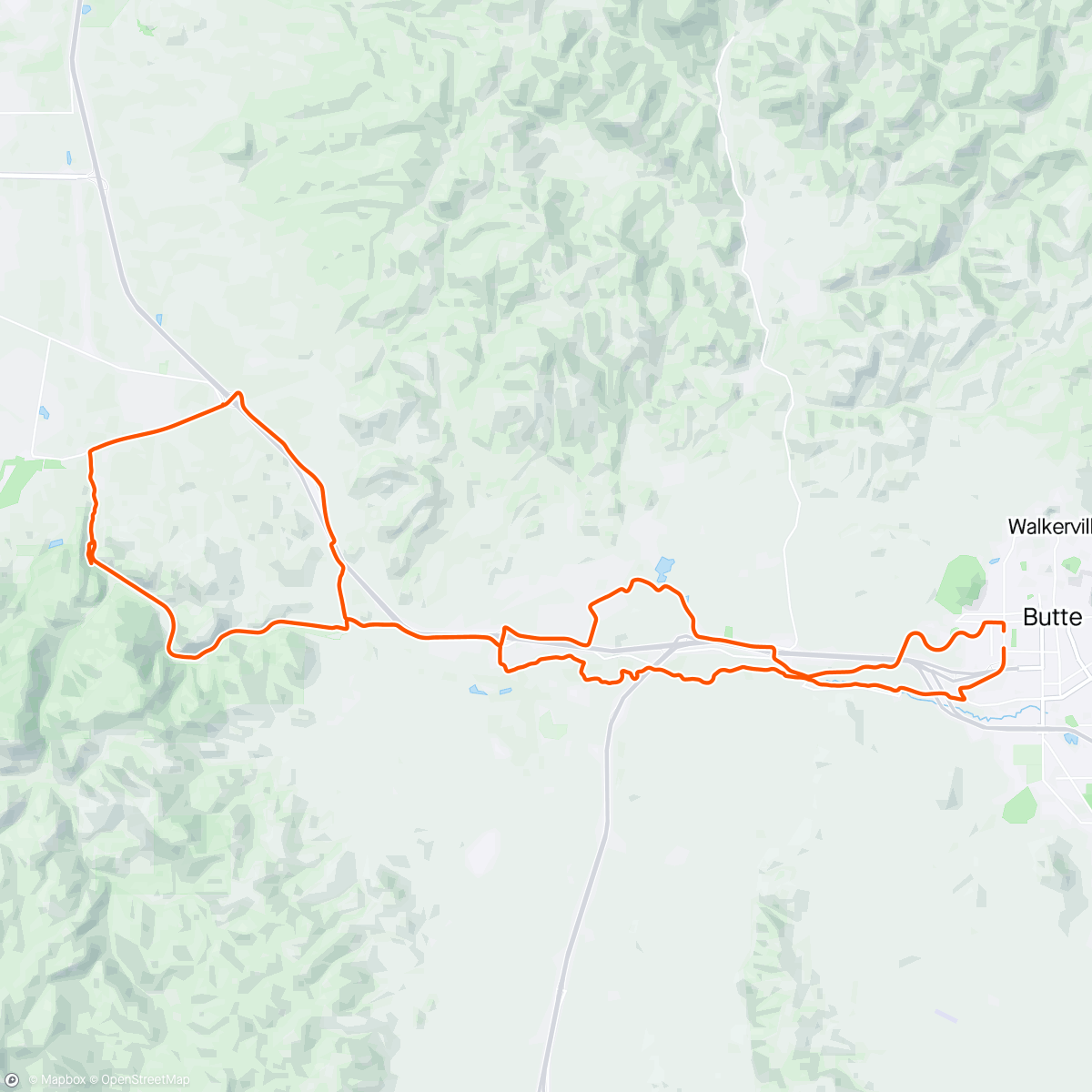 Mapa da atividade, Butte 50K, Mixed Media Gravel Adventure