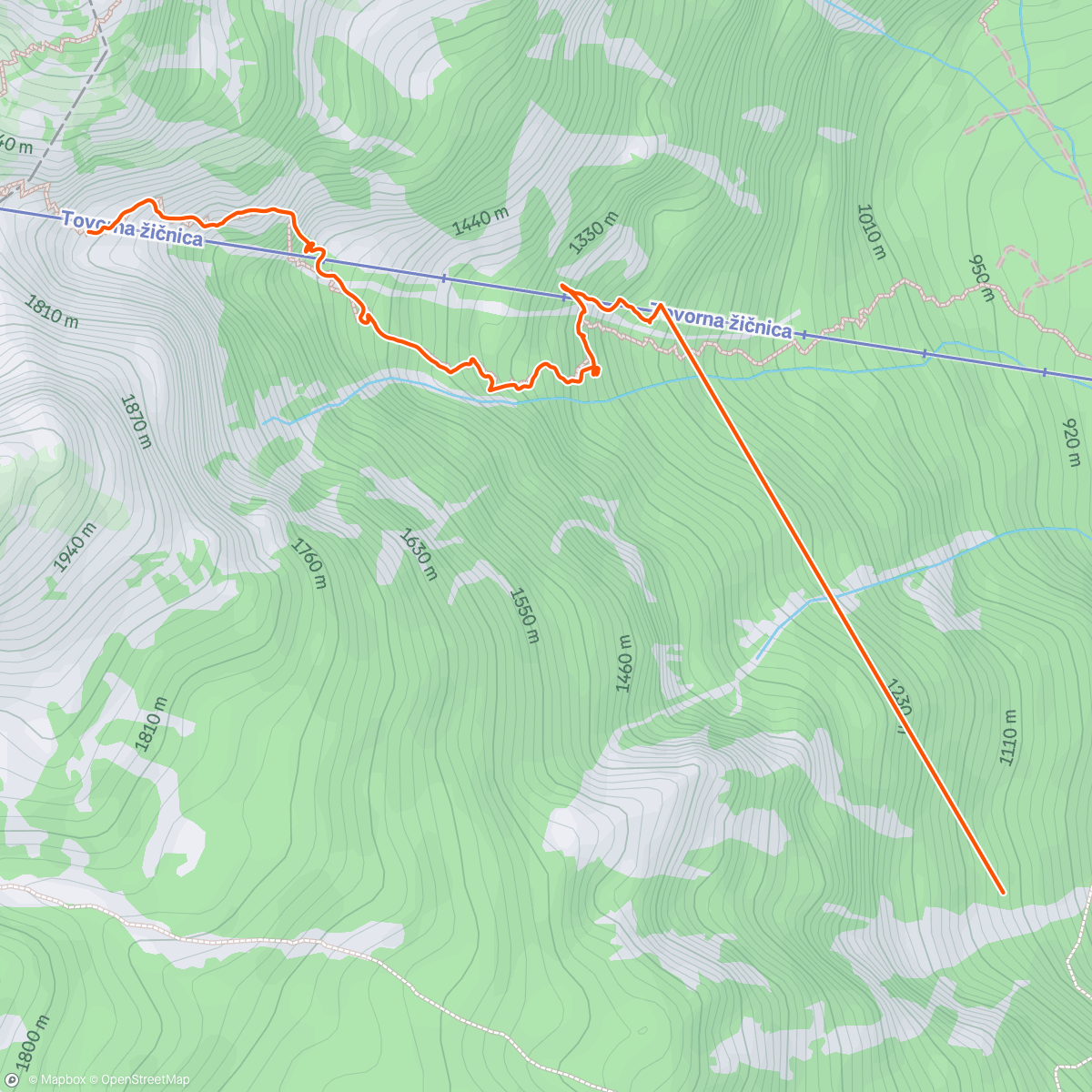 Map of the activity, Afternoon Walk