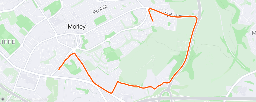 Map of the activity, Evening Walk