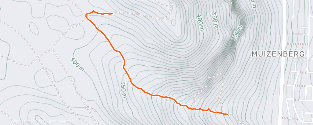 Map of the activity, Lunch Hike