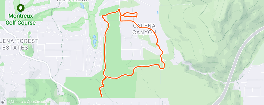 Map of the activity, Hike w Jeanine & Daniel