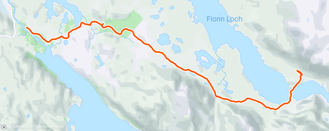 Mapa da atividade, Out and back to Carmore crag
