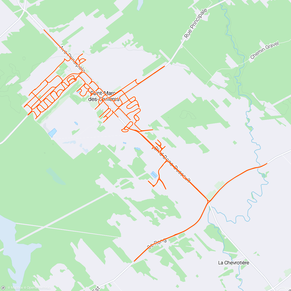 Mapa de la actividad, Every single street Saint Marc des Carrières