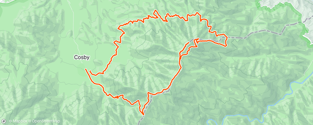 Map of the activity, Low Gap II - Lower Mt Cammerer