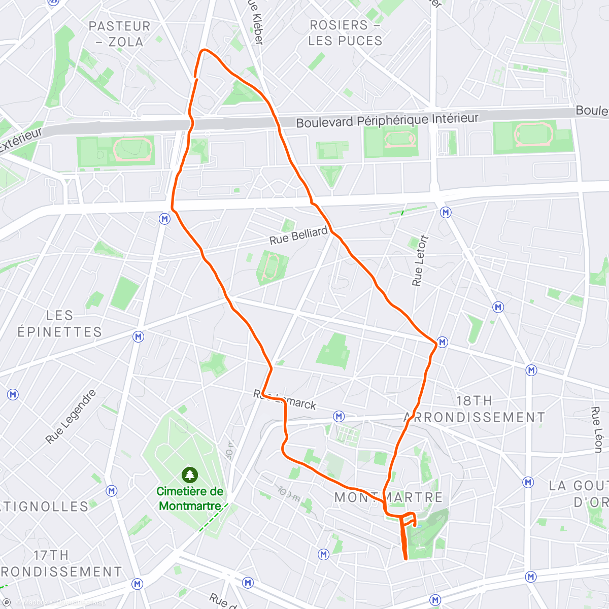 Kaart van de activiteit “Montmartre”
