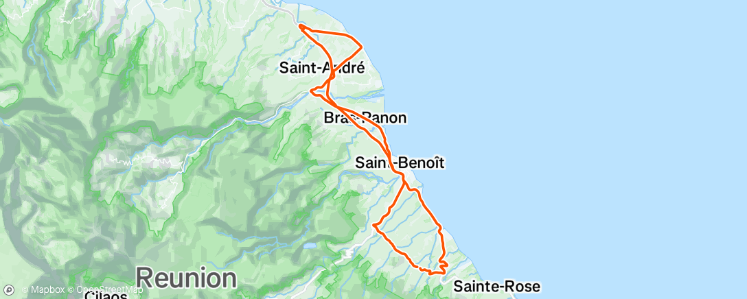 Map of the activity, Sortie vélo le matin