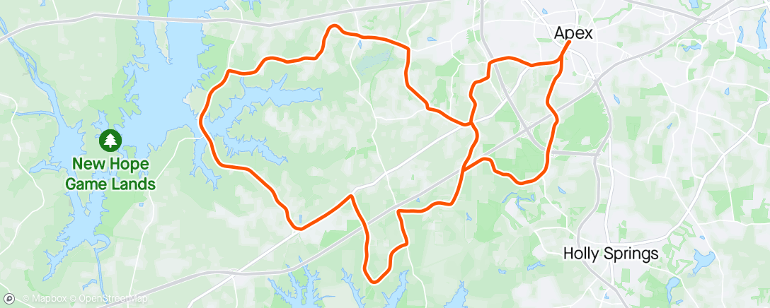 Map of the activity, Mimosa Ride