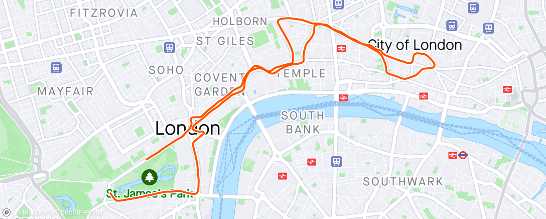 Map of the activity, Vitality London 10000 - fantastic race!