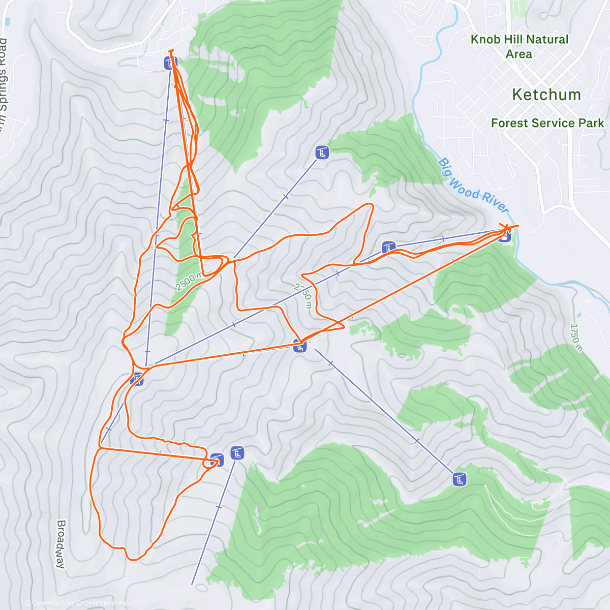 Map of the activity, 12.27.2025 - Sun Valley w/ My Girls