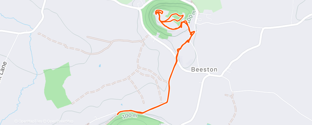Map of the activity, Walking around Beeston