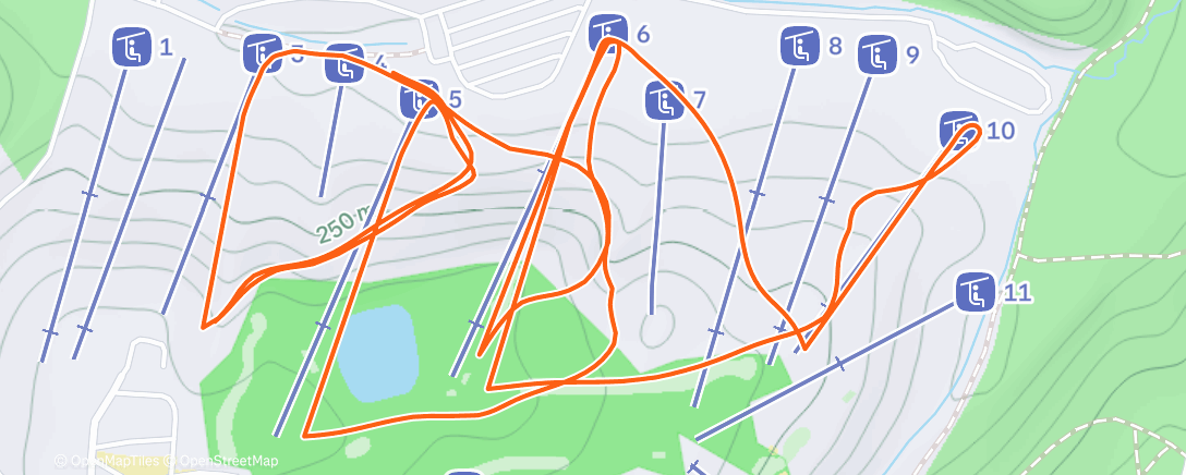 Map of the activity, Apres Chix Tender