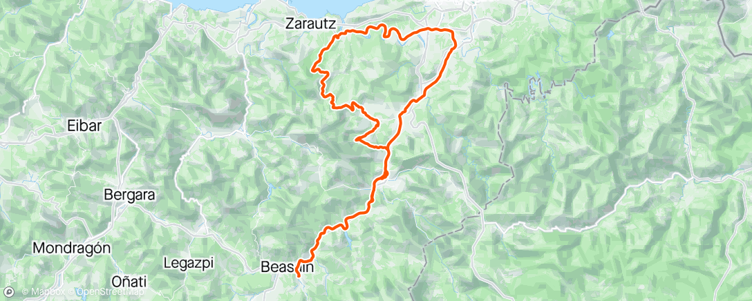 Map of the activity, 2024-04-28Ride