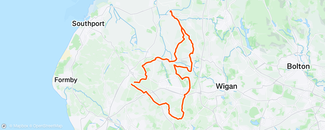 Map of the activity, Saturday ride, on a Friday. 🌬️
